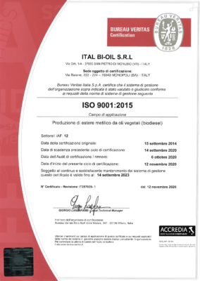 ITAL BI OIL SRL 9001 - 2015
