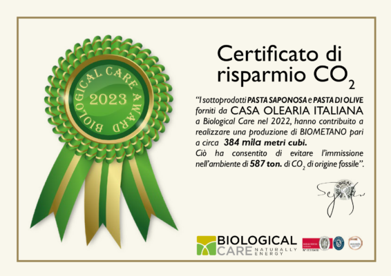 CASA OLEARIA ITALIANA - Certificato di risparmio CO2